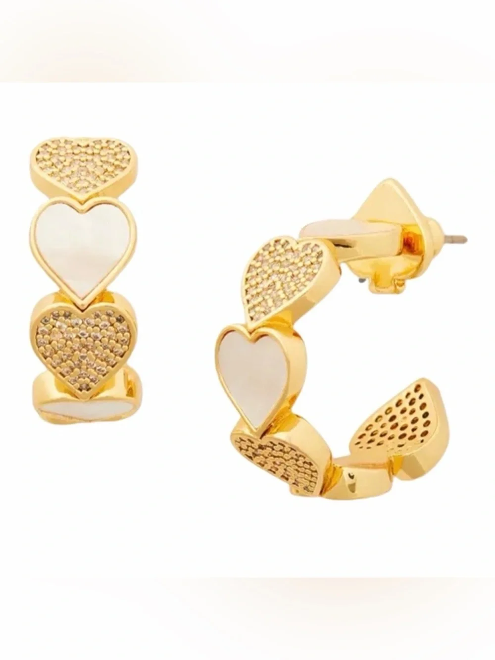 KATE SPADE Take Heart Huggie‎ Earrings NEW
